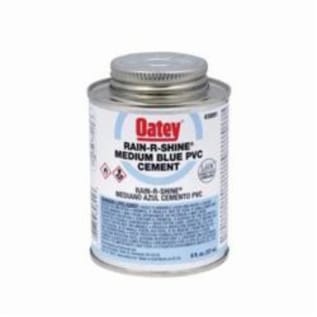 Oatey® Rain-R-Shine® 30891 Low VOC Medium Body PVC Cement, 8 oz Container, Blue