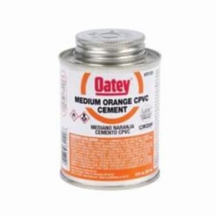 Oatey® 31129 Low VOC Medium Body CPVC Cement, 8 oz Container, Orange, For Use With up to 6 in Dia CPVC Pipe and Fittings