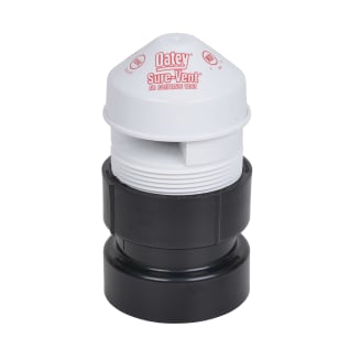 Oatey® Sure-Vent® 39018 Air Admittance Valve With 1-1/2 x 2 in SCH 40 ABS Adapter, 1-1/2 to 2 in Nominal, NPT End Style, 20 DFU Flow Rate, ABS Body, Domestic
