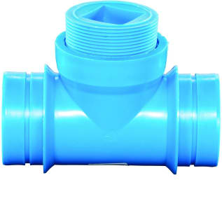 Orion® Blueline™ 710104 Cleanout Tee With Plug, 2 in Nominal, No-Hub End Style, Polypropylene, Import