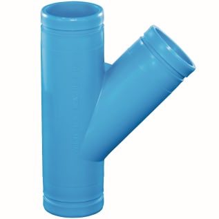 Orion® Blueline™ 710105 FRPP NH, NH-BL-2-45Y 45 deg Lateral Wye, 2 in Nominal, No-Hub End Style, Polypropylene