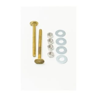 PASCO 30 Closet Bolt Set, 1/4 in x 3-1/2 in L Thread, Brass
