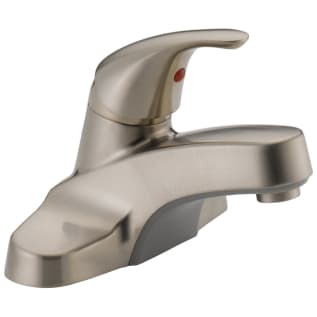 Peerless® P136LF-BN Centerset Lavatory Faucet, Brushed Nickel, 1 Handles, Plastic Pop-Up Drain, 1.2 gpm Flow Rate