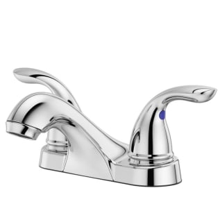 Pfister® LG143-6100 Centerset Bathroom Faucet, Pfirst Series™, Polished Chrome, 2 Handles, Metal Pop-Up Drain, 1.2 gpm Flow Rate