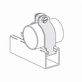 PHD S2421AEG O.D Tube Clamp, 125 lb Load, 3 in OD, Carbon Steel