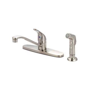 OLYMPIA K-4162-BN Kitchen Faucet, 1.5 gpm, 8 in Center, 360 deg Swivel Spout, PVD Brushed Nickel, 1 Handle, Side Spray(Y/N): Yes