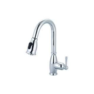 OLYMPIA K-5040 Pull-Down Kitchen Faucet, Accent, 1.8 gpm Flow Rate, Polished Chrome, 1 Handles, 1/3 Faucet Holes, Function: Traditional