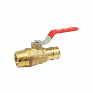 RWV® 5018AB 3/4 Ball Valve With Handle, 3/4 in, Barb x MNPT, Brass Body, Regular Port, Double NBR Softgoods