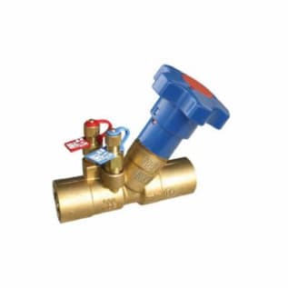 RWV® 9519AB 1/2 Hydronic Balancing Valve, 1/2 in Nominal, Solder End Style, 2.35 gpm Flow Rate, DZR Brass Body, Import
