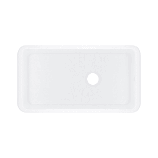 Rohl® 6497-00 Allia Traditional Kitchen Sink, White, Rectangular Shape, 34 in L, 1 Faucet Holes