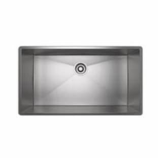 Rohl® RSS3016SB Kitchen Sink, Brushed Stainless Steel, Rectangle Shape, 30 in L x 16 in W x 10 in D Bowl, 31-1/2 in L x 17-1/2 in W x 10 in H, Under Mount, Stainless Steel