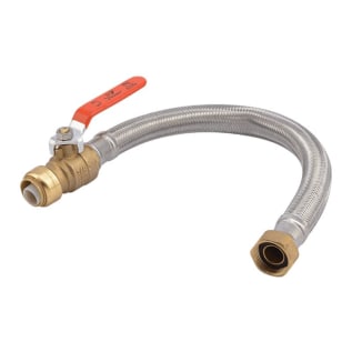 Sharkbite® U3088FLEX18BVLF Lead Free Water Heater Connector With Ball Valve, 3/4 x 3/4 in, Flex Hose x SharkBite® Ball Valve, 200 psi
