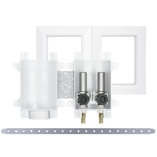 Sioux Chief OxBox™ 696-G2313XF Washing Machine Outlet Box With Arrester, 1/2 in Inlet x 3/4 in Outlet, F1807 PEX Crimp Inlet x Double Hose Bibb Outlet, ABS, Domestic