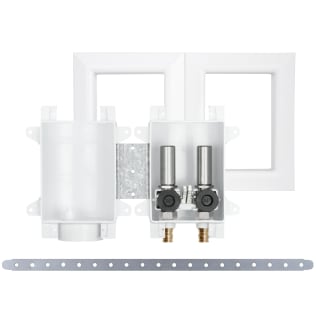 Sioux Chief OxBox™ 696RG2313WF Fire Rated Washing Machine Outlet Box With Arrester, 1/2 in Inlet x 3/4 in Outlet, F1960 PEX Grip Inlet x Male Hose Thread Outlet, ABS, Domestic