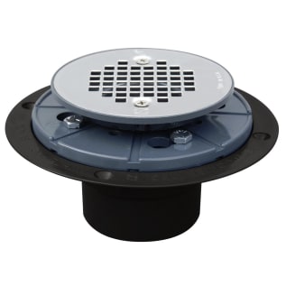 Sioux Chief 821-2A Shower Pan Drain With Plastic Rim, 2 in, Hub, 4-3/8 in Grid, ABS Drain