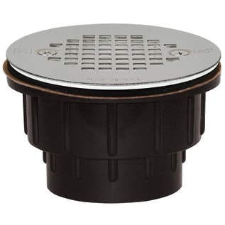 Sioux Chief 825-20A Shower Module Drain, 2 in, Solvent Weld, 4-1/4 in Grid, ABS Drain