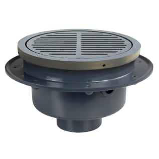 Sioux Chief FatMax™ 860-4PI Large Capacity Floor Drain With Ring and Strainer, 4 in, Hub, PVC Drain, Domestic