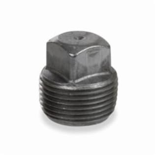 1/2" BLK STEEL SOLID SQ HD PLUG
