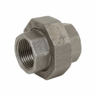 1-1/2" 150 LB BLK MI UNION WITH BRS SEAT