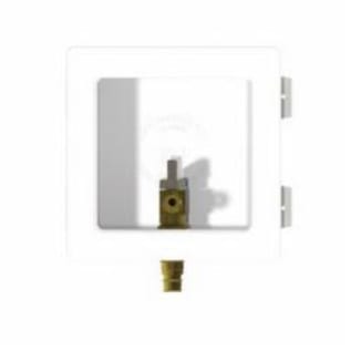 Specialty Products™ OB-801-LL Ice Maker Box With Copper Sweat Valves, 1/2 in C x 1/4 in Compression, Plastic, White