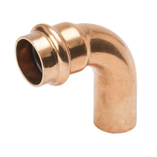 Streamline® PRS™ PF 02822 Long Radius 90 deg Small Street Elbow, 1/2 in Nominal, Fitting x Press End Style, Wrought Copper
