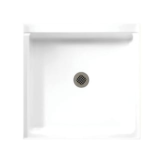 Swan® FF03232MD.010 Single Threshold Shower Floor With Fit-Flo™ Drain, White, Center Drain, 32 in W x 32 in D, Domestic