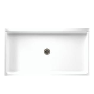 Swan® FF03460MD.010 R-3460 Single Threshold Shower Floor, Satin White, Center Drain, 60 in W x 34 in D, Domestic