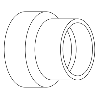 System 1738® 397364 FGV Increaser Coupling, For Use With Gas Fired Appliance Producing Flue Gases 149 deg F or Less, PVC, Import