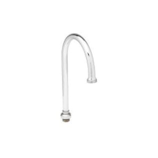 T & S 133X Swing Gooseneck With Stream Regulator Outlet, For Use With T&S Swivel Outlet Faucet, Brass, Polished Chrome, Import