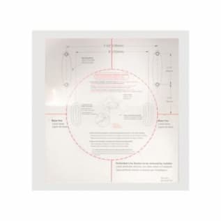 Toto® 0GU124-1 Installation Template, For Use With Aquia® CST414M 1.6 and 0.9 gpf Elongated Toilet