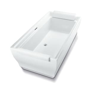 Toto® ABY626N#01DPN Aimes® Modern Bathtub, Soaking, Rectangle Shape, 71-7/16 in L x 36-3/16 in W, Center Drain, Cotton White, Domestic
