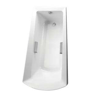 Toto® ABY964N#01YCP Soiree® Modern Bathtub With Polished Chrome Grab Bar, Soiree®, Soaking, Rectangle Shape, 72-3/8 in L x 39-1/2 in W, Left Drain, Cotton White, Domestic