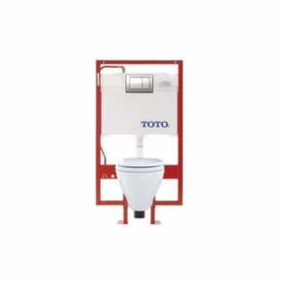 Toto® CWT418MFG-2#01 Modern Universal Height Toilet With Copper Supply Line, Aquia®, Elongated Bowl, 0.9/1.6 gpf, Cotton White, Import