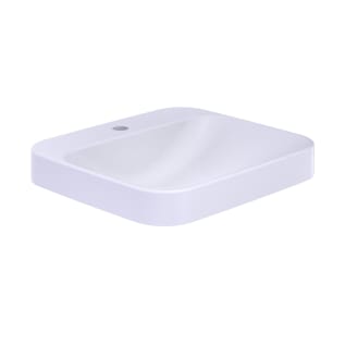 Toto® LT415G#01 Arvina™ Elegant Modern Vessel Lavatory With Front Overflow, Arvina™, Rectangle Shape, 19-11/16 in W x 18-1/8 in D, Vessel Mount, Vitreous China, Cotton White, Import