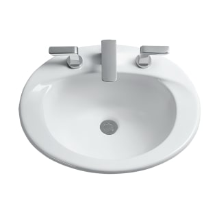 Toto® LT511.4G#01 Elegant Self-Rimming Lavatory With Concealed Front Overflow, Supreme®, Oval Shape, 4 in Faucet Hole Spacing, 20 in W x 17 in D, Drop-In Mount, Vitreous China, Cotton White, Import