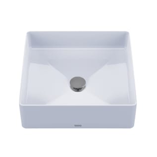 Toto® LT574#01 Modern Vessel Lavatory, Arvina™, Squared Shape, 16-9/16 in W x 16-9/16 in D, Vessel Mount, Fireclay, Cotton White, Import