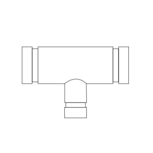 Grinnell Fire 6213025 No 621 Pipe Reducing Tee, 3 x 3 x 2-1/2 in, Grooved, Copper