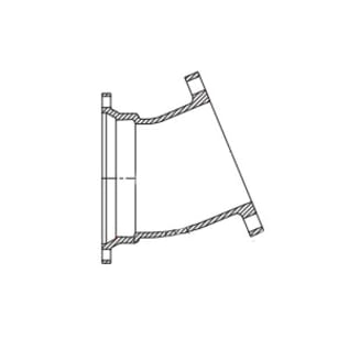 TYLER UNION® MJFB2212 Compact Elbow, 12 in, Mechanical Joint x Flange, 350 psi Working, Ductile Iron, Import