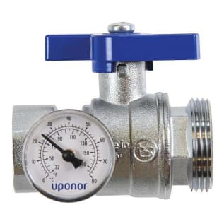 Uponor A2771251 Manifold Supply and Return Ball Valve, R32 x 1 in Nominal, Male, 145 psi, Stainless Steel Body, Import