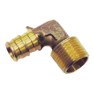 Uponor LF4125050 90 deg Elbow, 1/2 in, ProPEX® x MNPT, Brass, Domestic