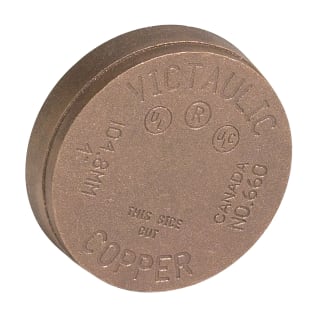 Victaulic® F024660C0C Tube Cap, 2-1/2 in, Grooved, Wrot Copper