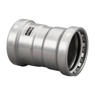 MegaPress® 26680 Coupling With Stop, 4 in Nominal, Press End Style, Carbon Steel, Import