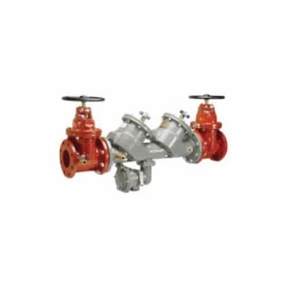 Febco® 0122940 LF860 In-Line Large Diameter Reduced Pressure Zone Assembly, 3 in Nominal, Flanged End Style, Resilient Wedge Gate Valve, Ductile Iron Body, Domestic