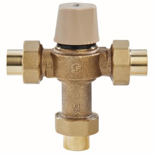 WATTS® 0559118 LFMMV Thermostatic Mixing Valve, 3/4 in Nominal, Solder End Style, 150 psi Pressure, 0.5 to 20 gpm Flow, Copper Silicon Alloy Body, Domestic