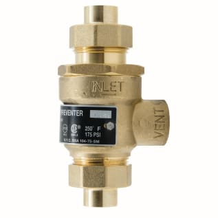 WATTS® 0061952 9D Series Dual Check Valve, 1/2 in Nominal, Solder Union End Style, Forged Brass Body, Domestic