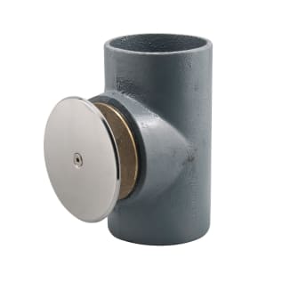 WATTS CO-464-RD 4" CI STACK CLEANOUT W/ BRASS PLUG & 7" SS COVER