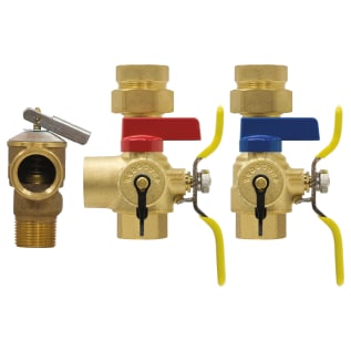 Webstone H-44444PR3 Isolation Tankless Water Heater Service Valve Kit, 1 in IPS, For Use With Wall Hung and Combi Boiler, Brass, Import