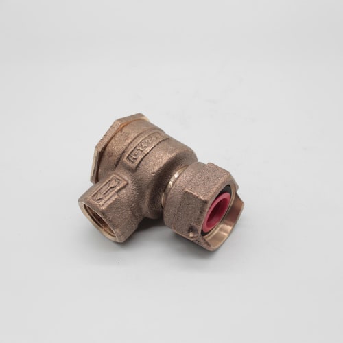 LL H14244N 5/8X3/4X3/4 MTR X FIP ANGLE DUAL CHECK MUELLER LOW LEAD