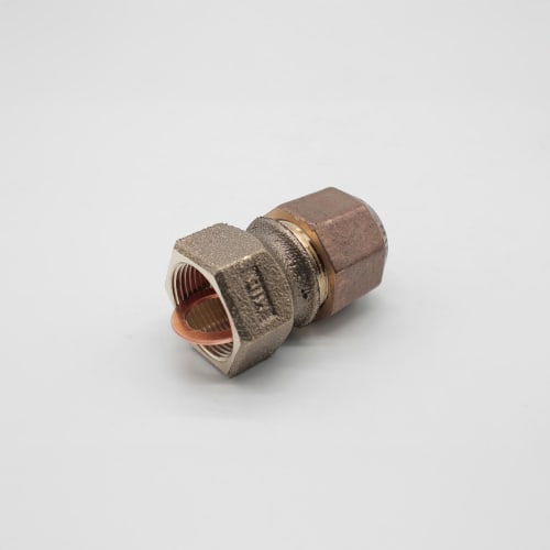 LL H15071N 3/4" FEM FLARE THD X 110CTS CORP STOP CPLG WITH COPPER GSKT MUELLER LOW LEAD