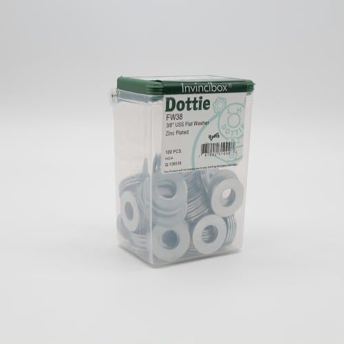 Dottie® FW38 Flat Washer, 3/8 in Nominal, 7/16 in ID x 1 in OD, 1/16 in THK, Steel